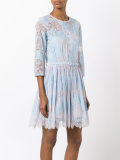 lace trim pleated dress 