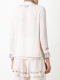 ruffled neck longsleeved blouse