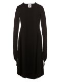 raw edge flared dress