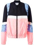 lace zipped bomber jacket