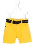 belted denim shorts