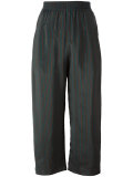 striped cropped trousers