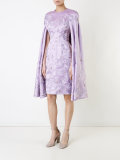 embroidered cape dress