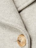 off-centre peaked cropped coat