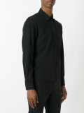 zipped collar shirt jacket