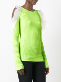 cut-out ruffle jumper 