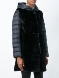 mink fur hooded puffer coat   