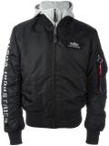 hooded bomber jacket