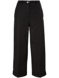 wide leg cropped trousers