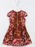 studded floral jacquard dress