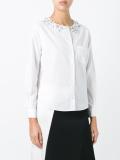 flower appliqué shirt