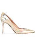 metallic stiletto pumps