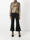 leopard print  biker jacket 