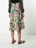 leaf print skirt