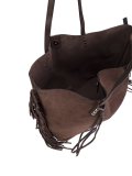 wide fringed tote bag