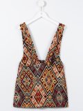 Aztec dungaree dress