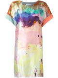 watercolour print dress