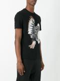 mechanical owl print T-shirt
