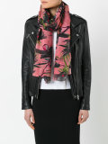 Kakatoo motive print scarf