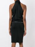 zipped detailing fitted dress