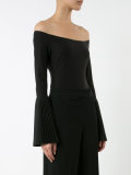 flared sleeve bardot top 