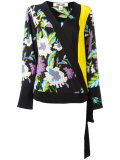 floral print wrap blouse 