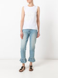 floral embroidered tank top 