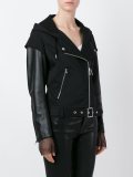 hooded biker jacket