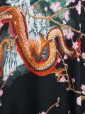 不对称印花连衣裙