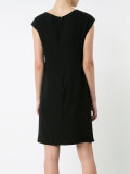 belted draped dress