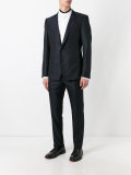 contrast mandarin collar shirt