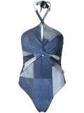 panelled swimsuit