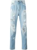 ripped slim-fit jeans