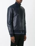 zipped leather jacket 