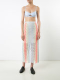 open weave striped skirt