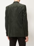 notched lapel ribbed blazer