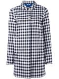 checked mid coat