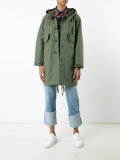buttoned military coat