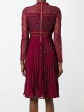 geometric sheer pattern dress