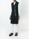 chain detail sleeveless coat 