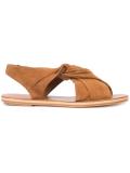 crossover front flat sandals