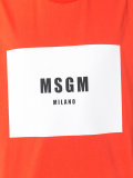 colour block logo print T-shirt