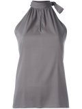 halter neck top with tie detail