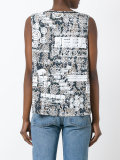 snakeskin printed vest top