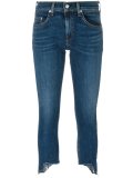 raw hem cropped jeans