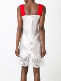 contrast strap lace dress