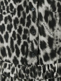 ruffle detail animal print dress