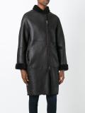 off-centre zip coat