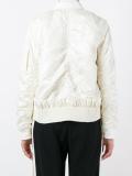ruched effect bomber jacket