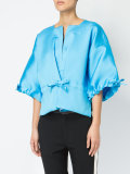 drawstring cropped blouse